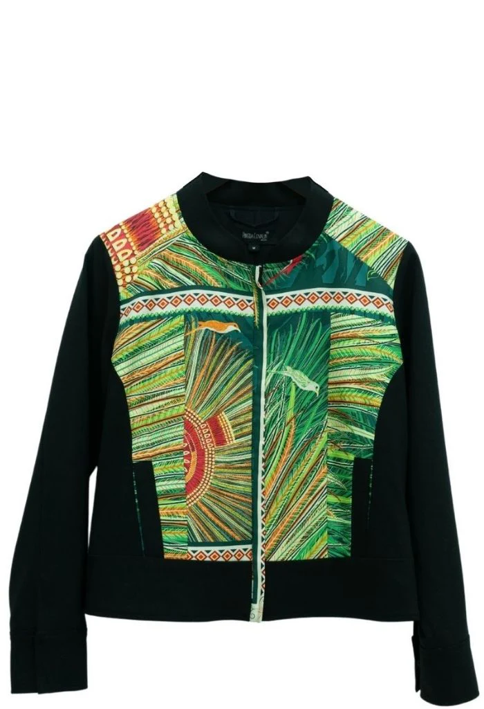 Bomber Okomej Arte Plumaria Verde