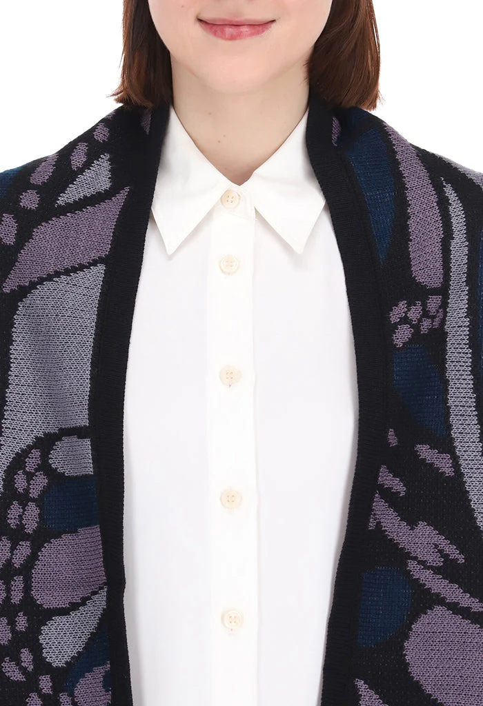 Chaleco Yoali Mariposa Abstracta Morado