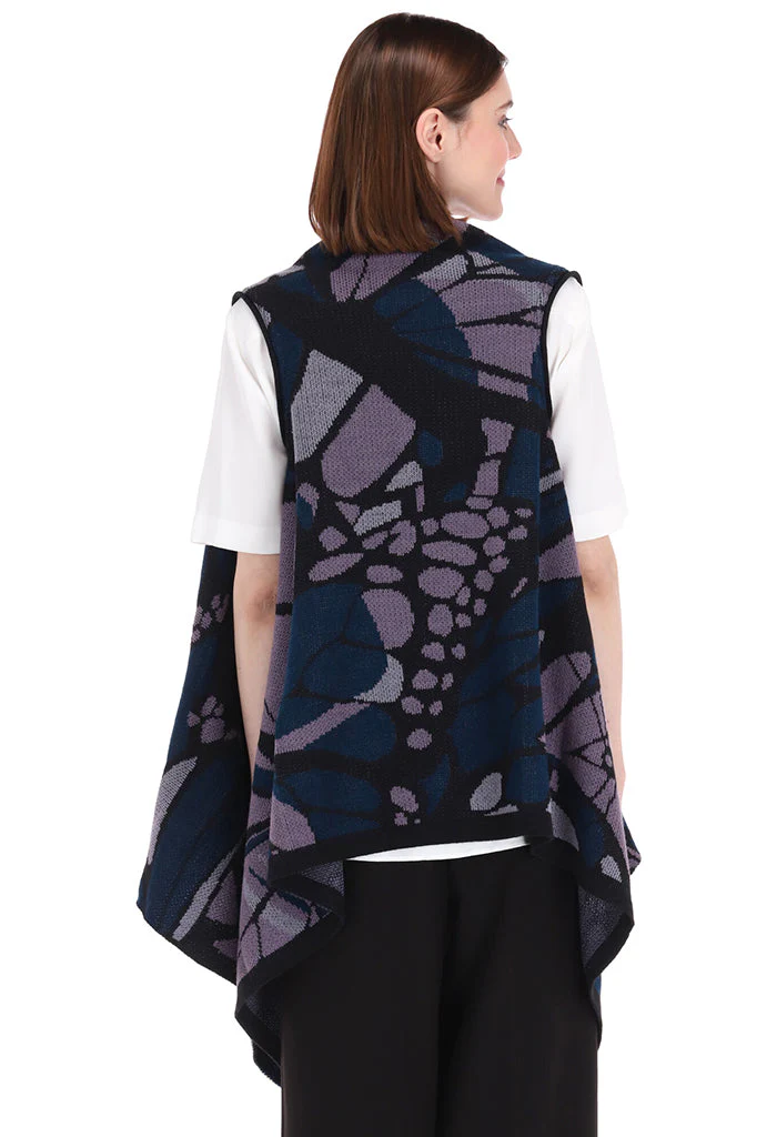 Chaleco Yoali Mariposa Abstracta Morado