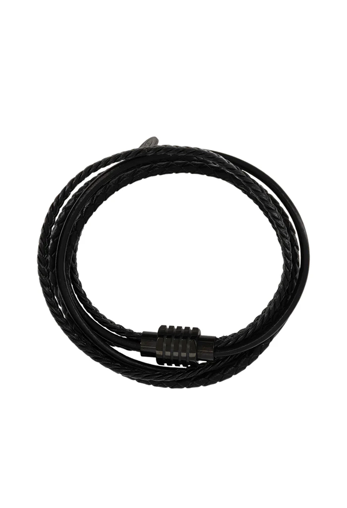 Pulsera Hombre Piel Negro