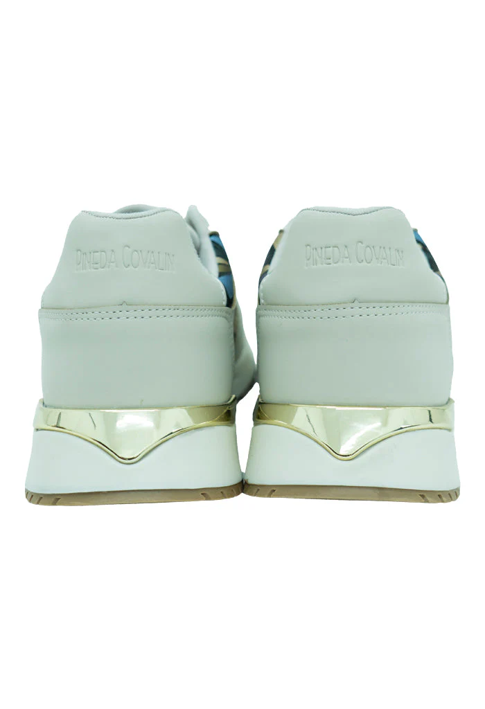 Tenis Beel Mujer Mariposa Abstracta Azul Acero