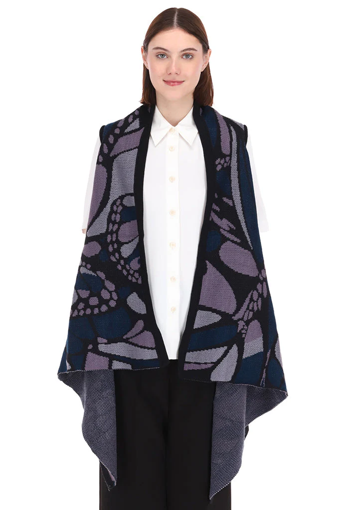 Chaleco Yoali Mariposa Abstracta Morado