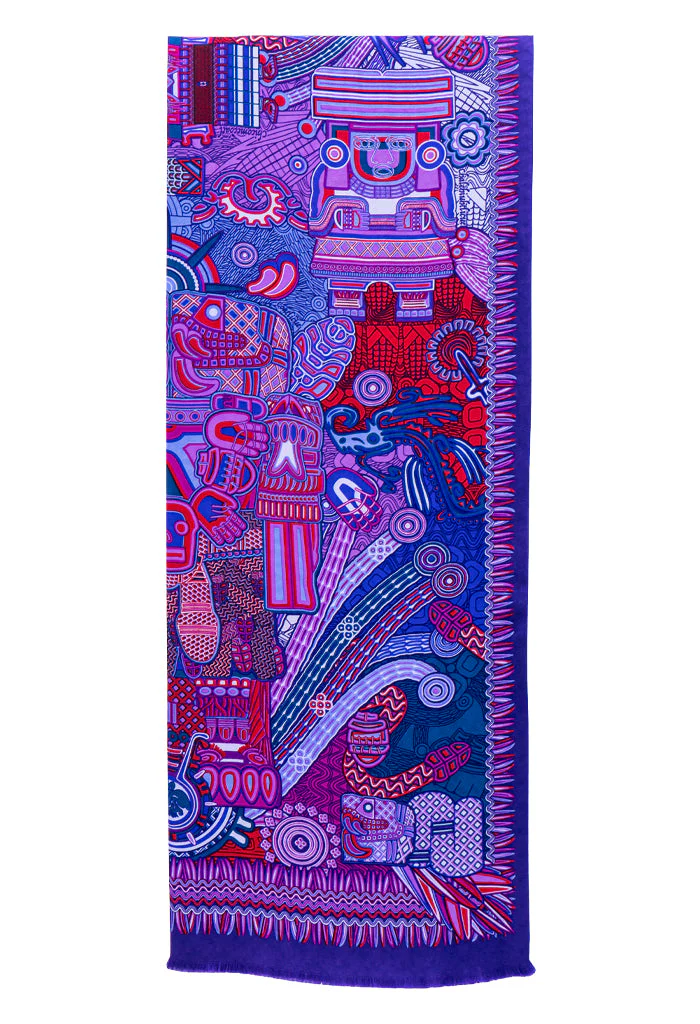 Bufanda Doble Vista Diosas Mexicas