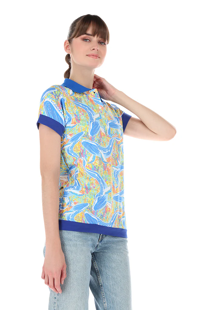 Camisa Polo Mujer Ballenas