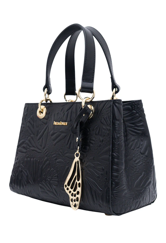 Mini Satchel Kaxan  Piel Grabado Mariposa