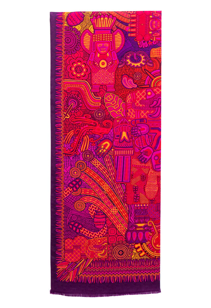 Bufanda Doble Vista Diosas Mexicas