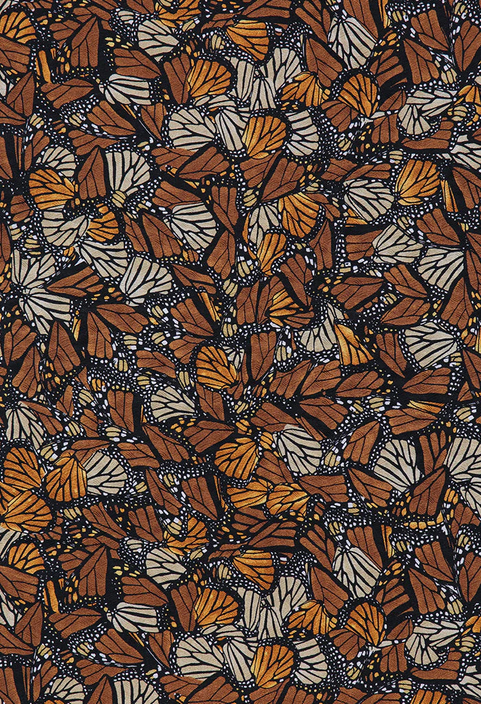 Chalina Con Terciopelo Mariposa Monarca Jqd