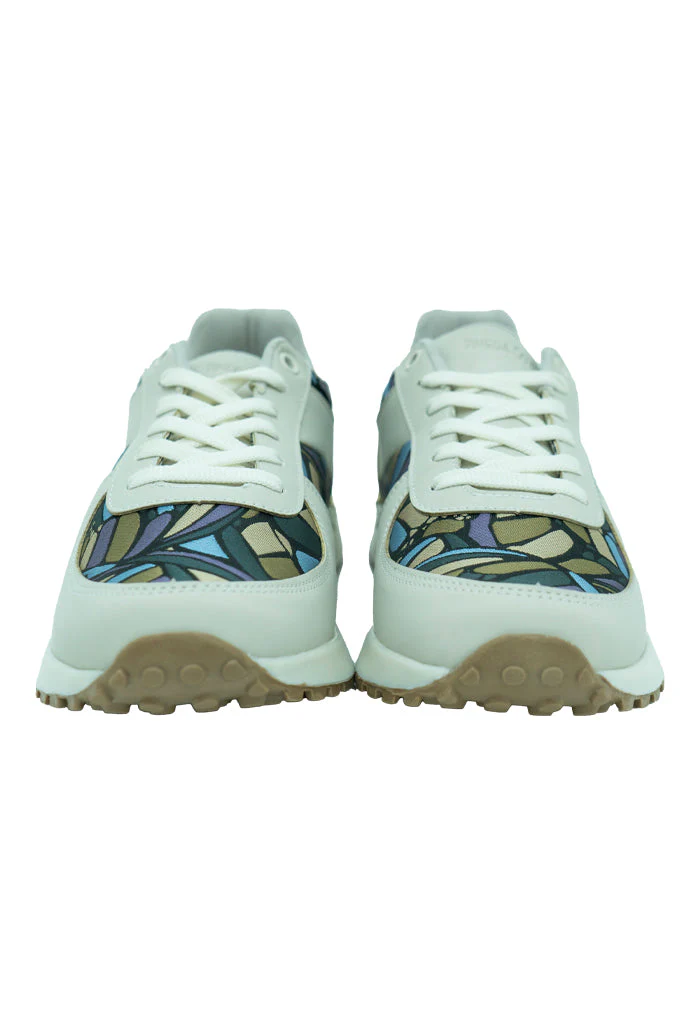 Tenis Beel Mujer Mariposa Abstracta Azul Acero