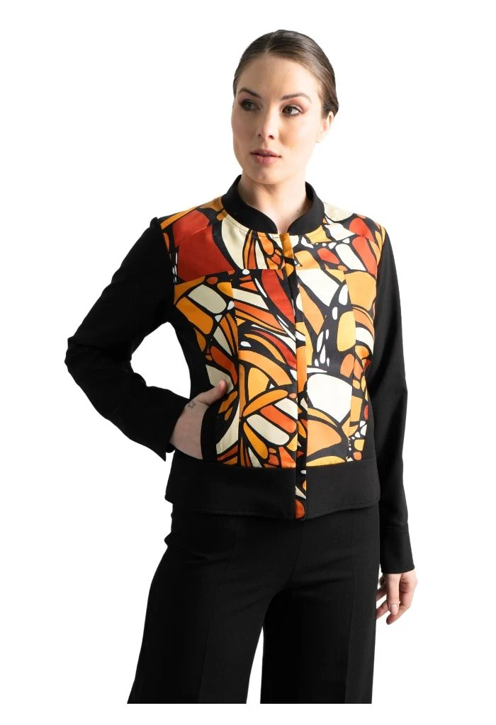 Bomber Okomej Mariposa Abstracta Original