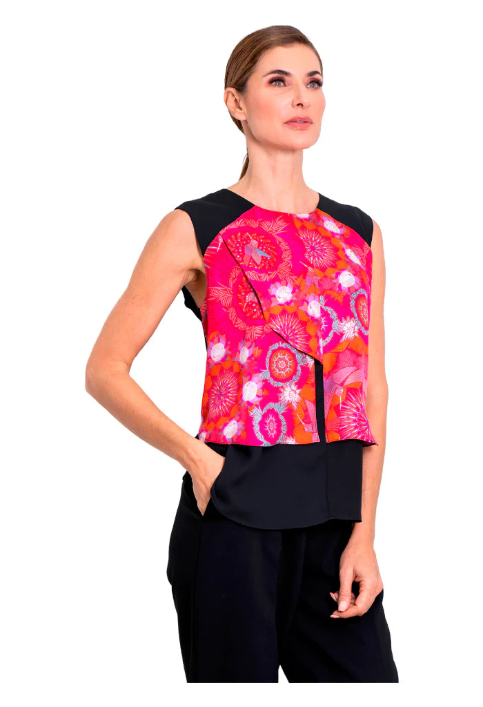 Blusa Pétalos Colibrí Rojo