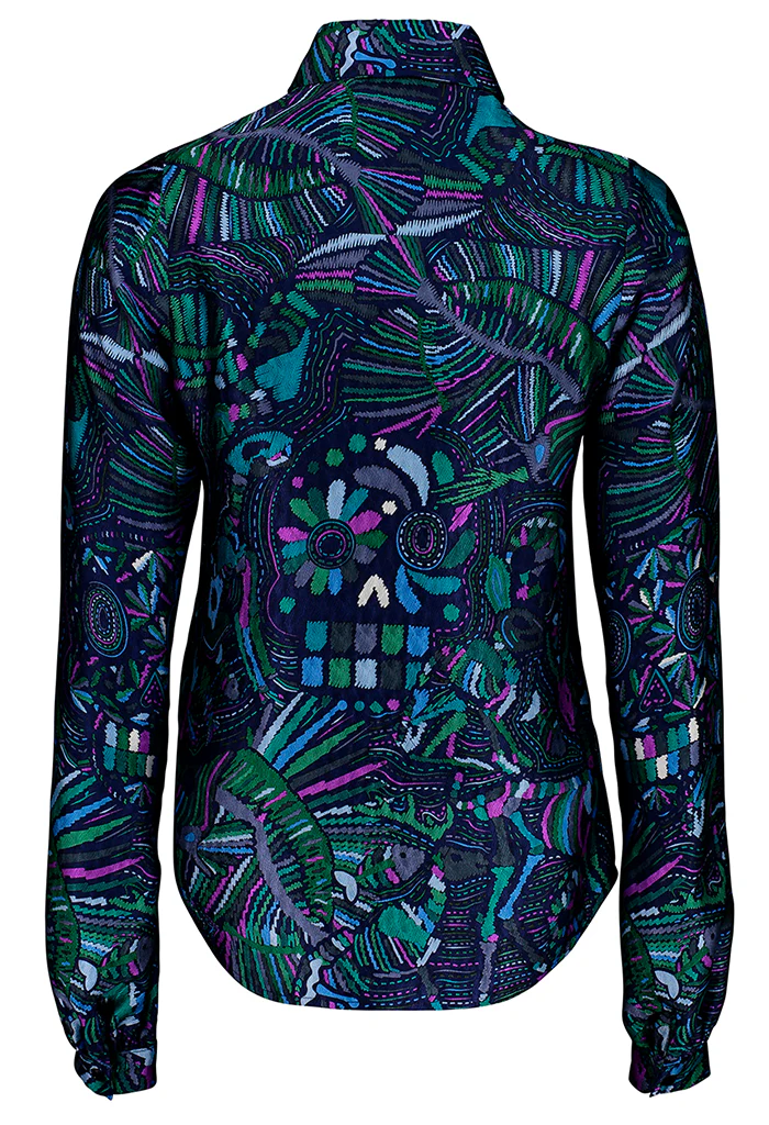 Blusa Ophana Viaje al Mictlán Verde