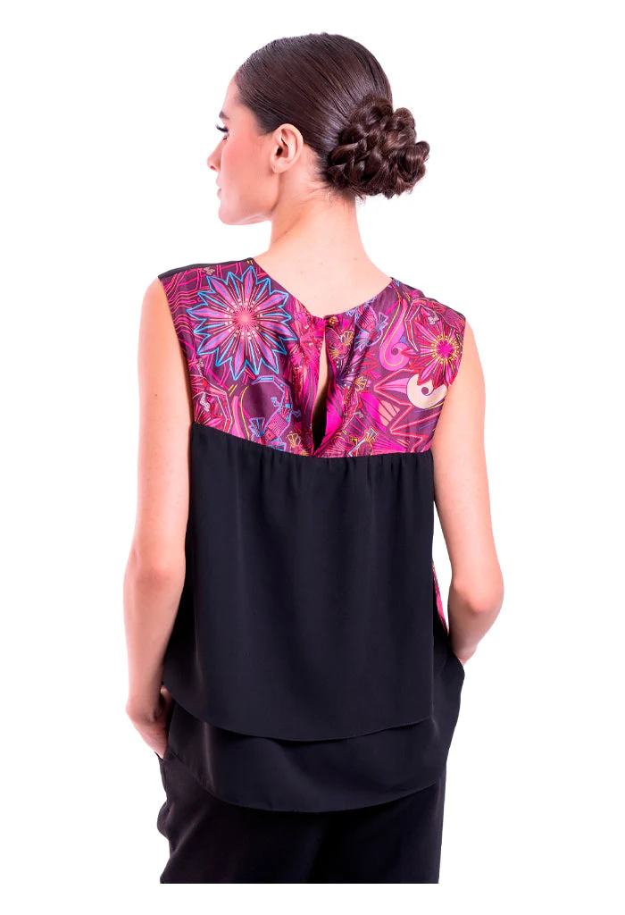 Blusa Pétalos Ajolotes Morado