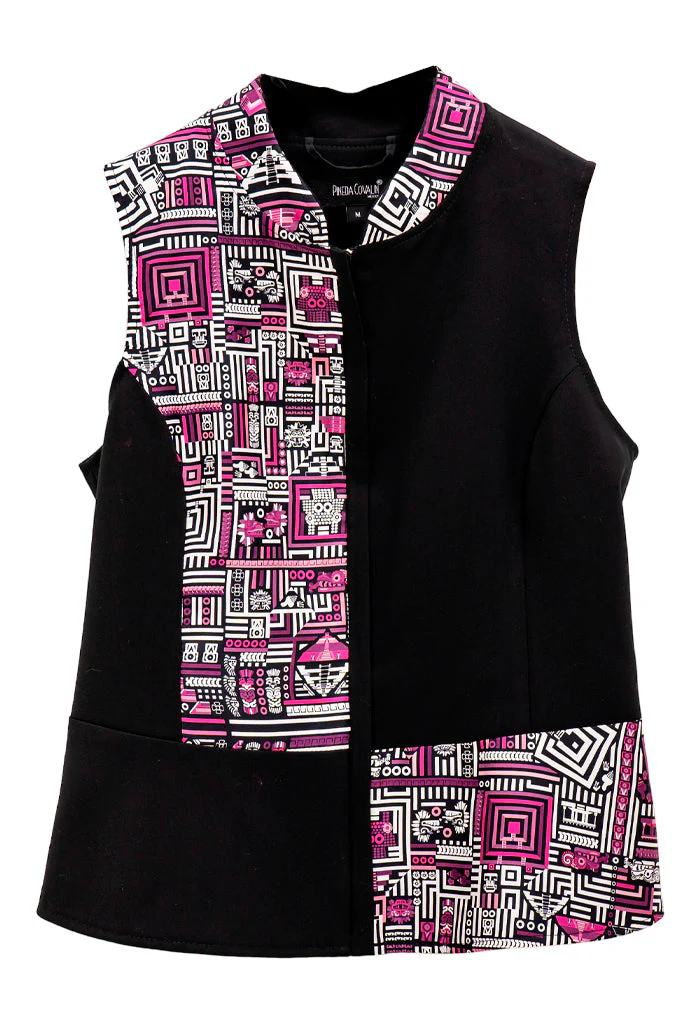 Chaleco Combinado Teotihuacán Blanco/Rosa