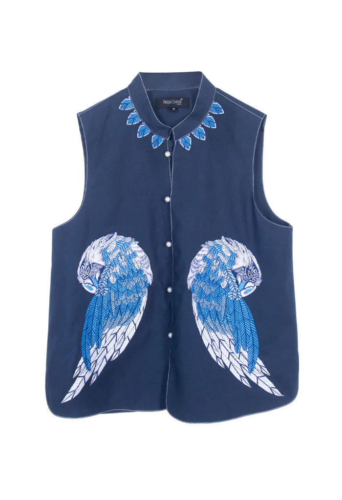 Chaleco Bordado Guacamaya