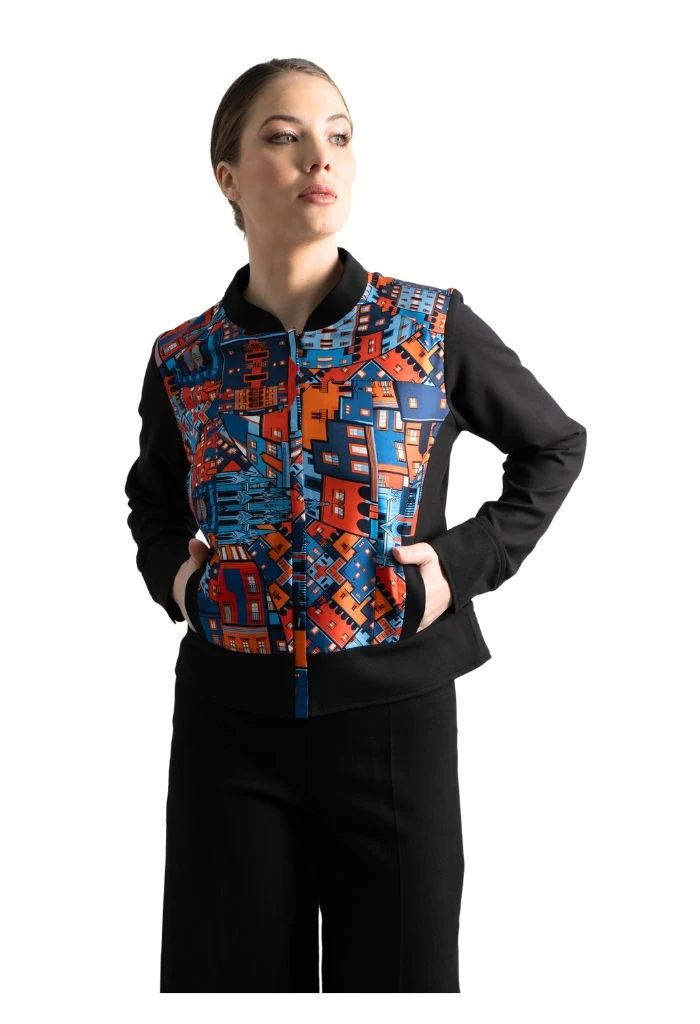 Bomber Okomej San Miguel de Allende Marino/Naranja