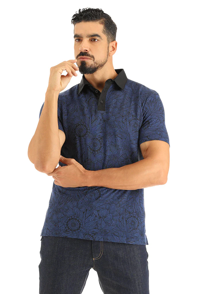 Camisa Polo Kutz Santuario Cactáceas Marino