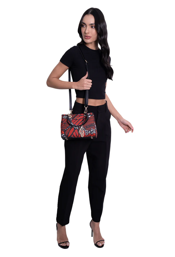 Mini Satchel Kaxan Saffiano Mariposa Macro