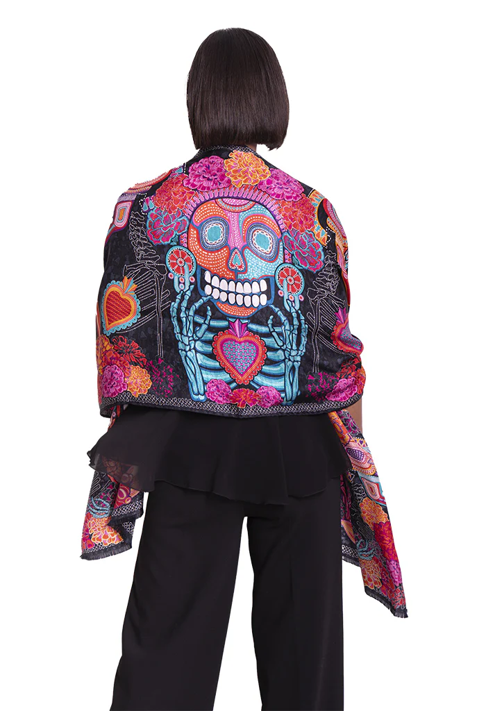 Chalina con Terciopelo Dia de Muertos Catrina