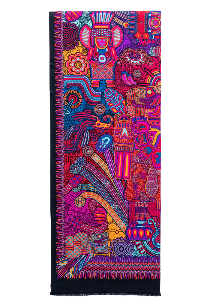 Bufanda Doble Vista Diosas Mexicas