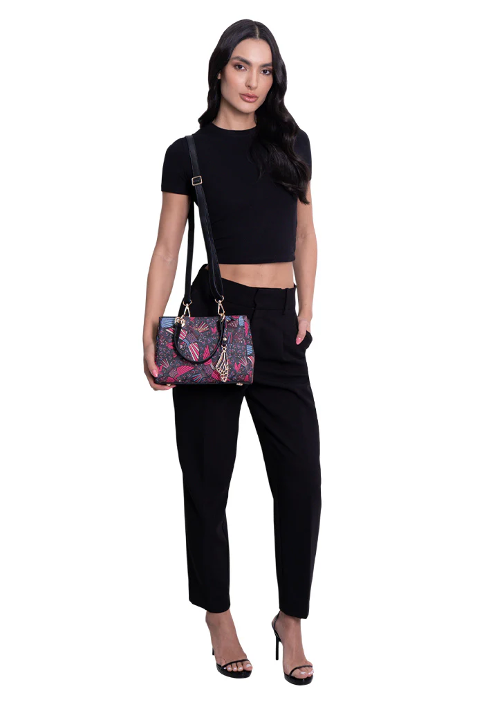 Mini Satchel Kaxan Saffiano Colibrí