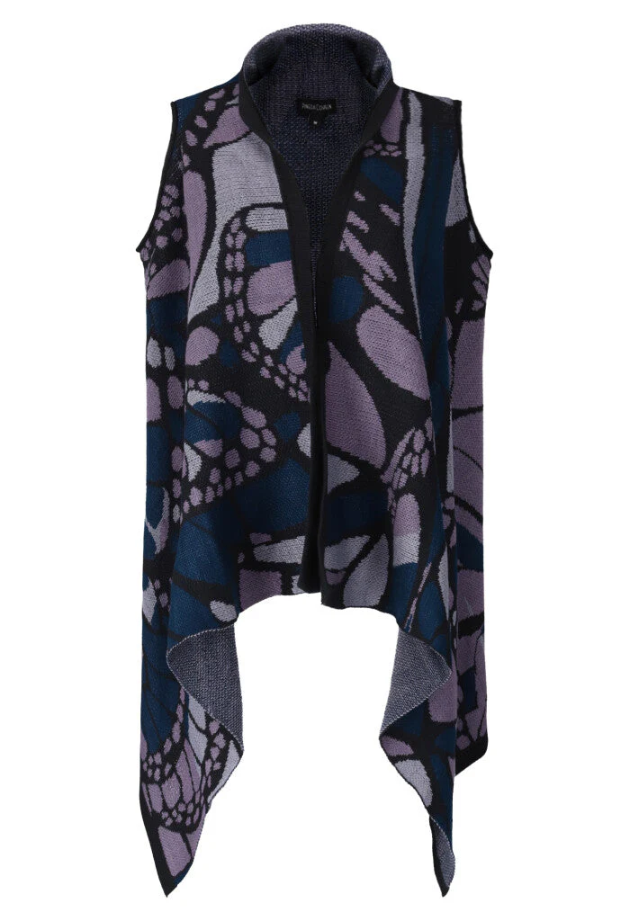 Chaleco Yoali Mariposa Abstracta Morado