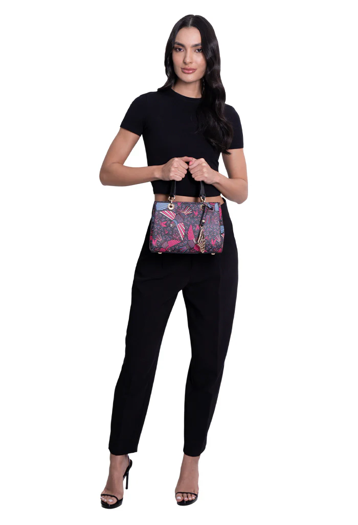 Mini Satchel Kaxan Saffiano Colibrí