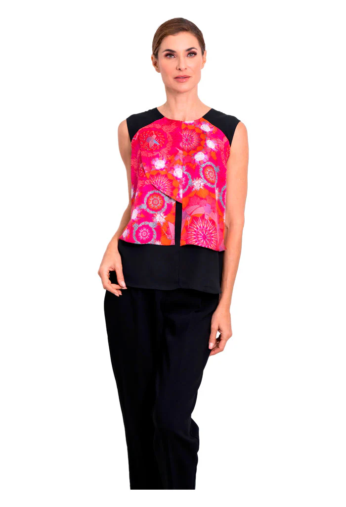 Blusa Pétalos Colibrí Rojo