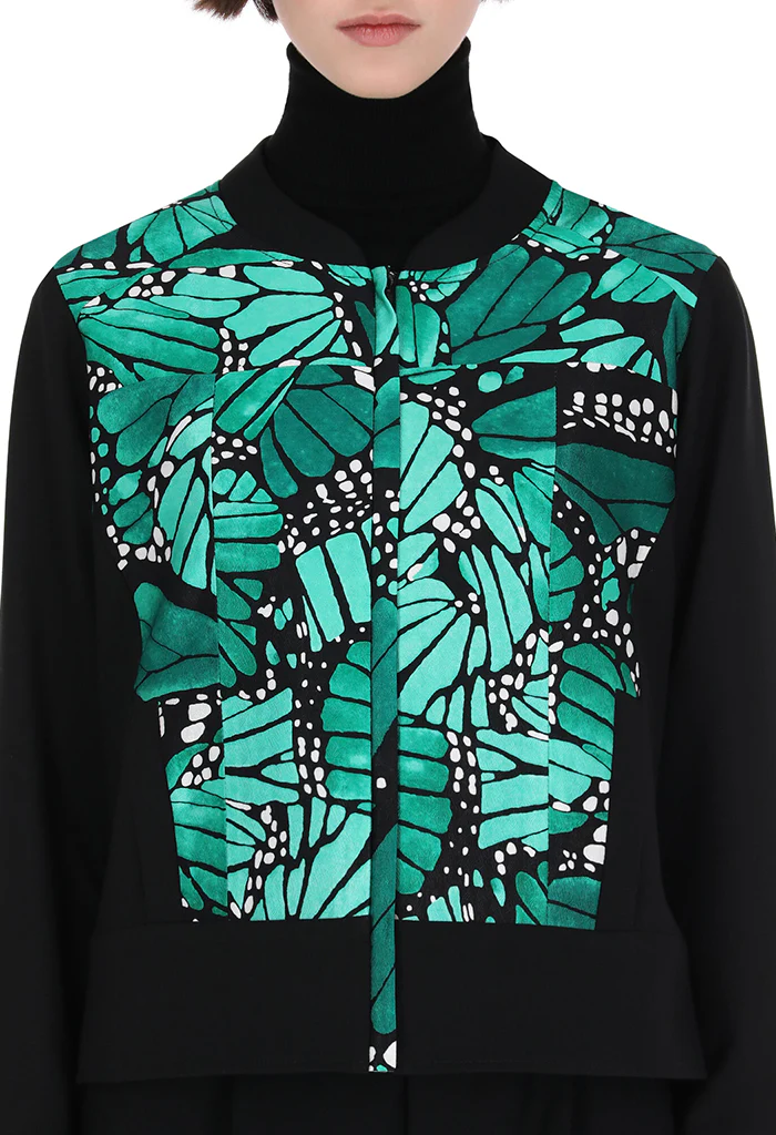 Bomber Okomej Mariposa Macro Verde Esmeralda