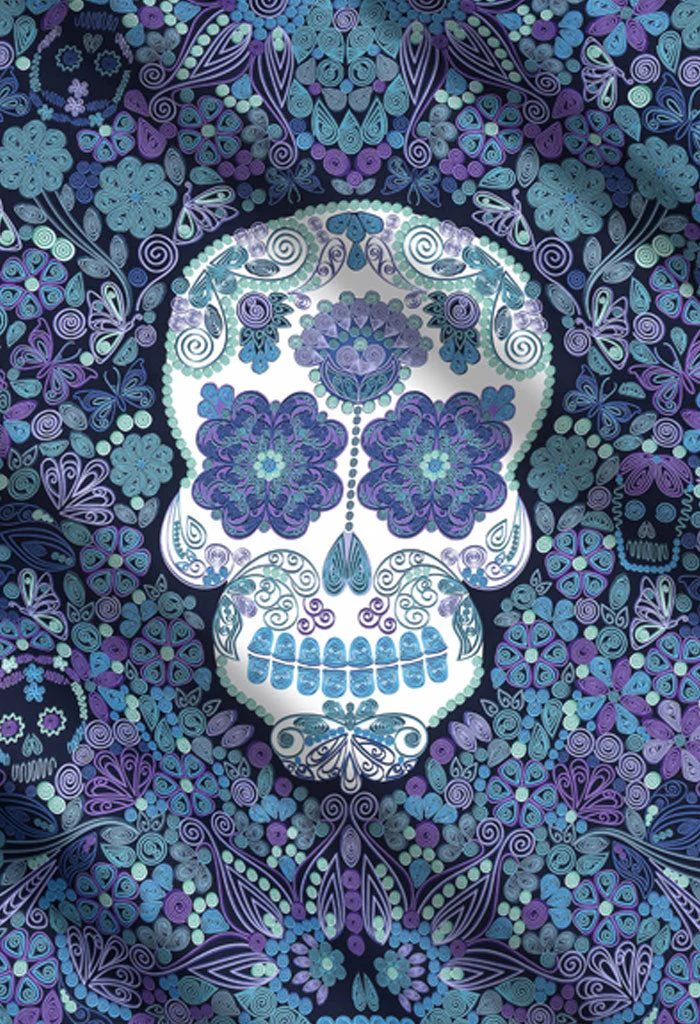 Mascada Calaveras de papel 90 cm