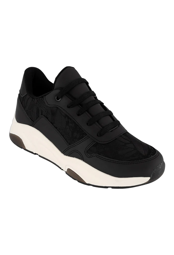 Tenis Mujer Mariposa Vitral Negro/Gris