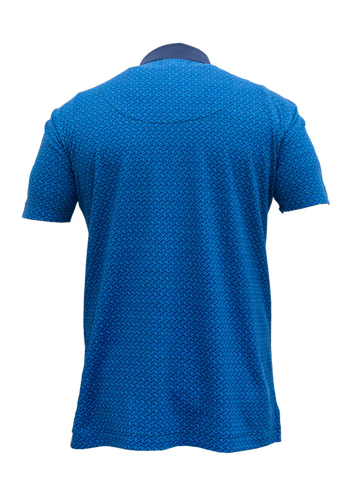 Camisa Polo Kutz Grecas Mitla Azul