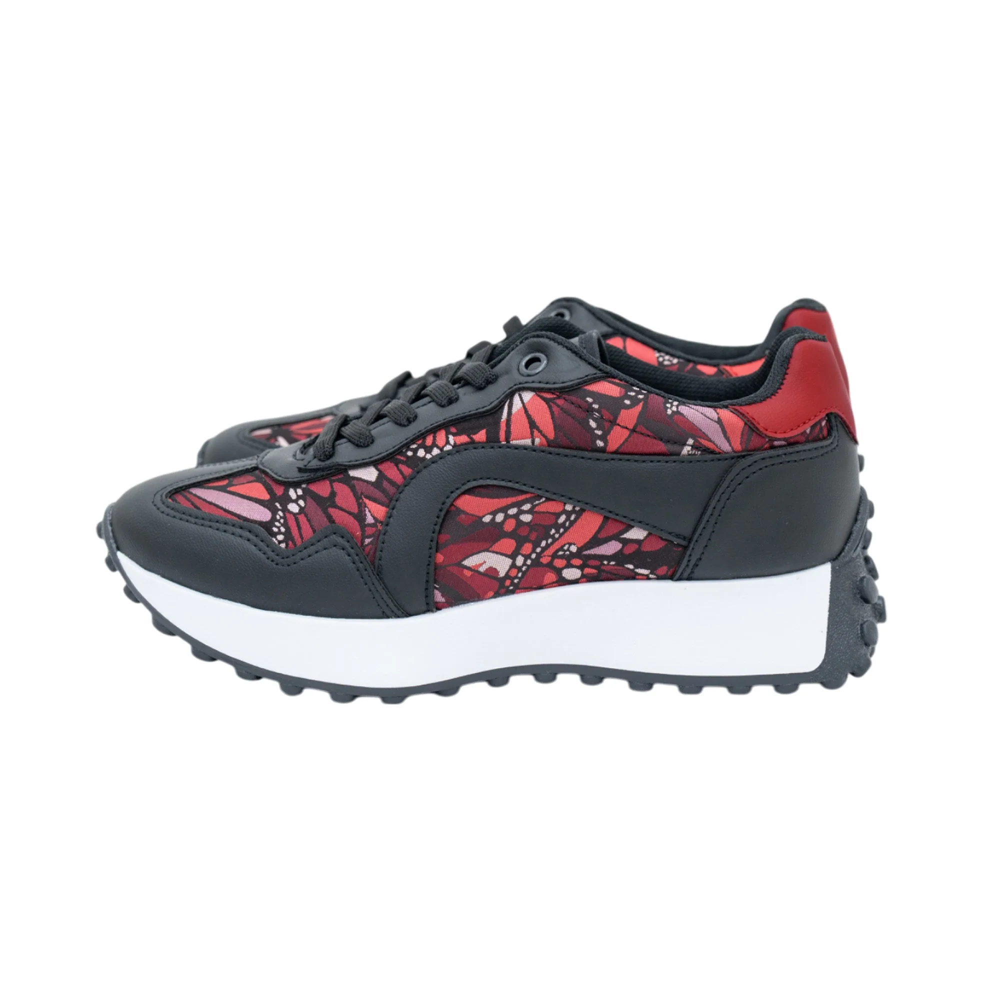 Tenis Uekpini  Mujer Vuelo Mariposa Rojo