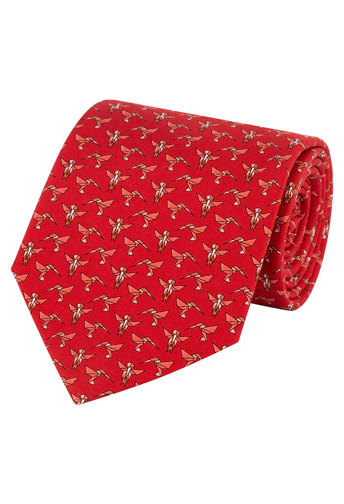Corbata Colibrí Origami