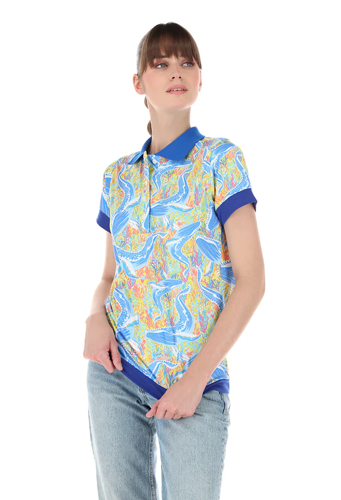 Camisa Polo Mujer Ballenas
