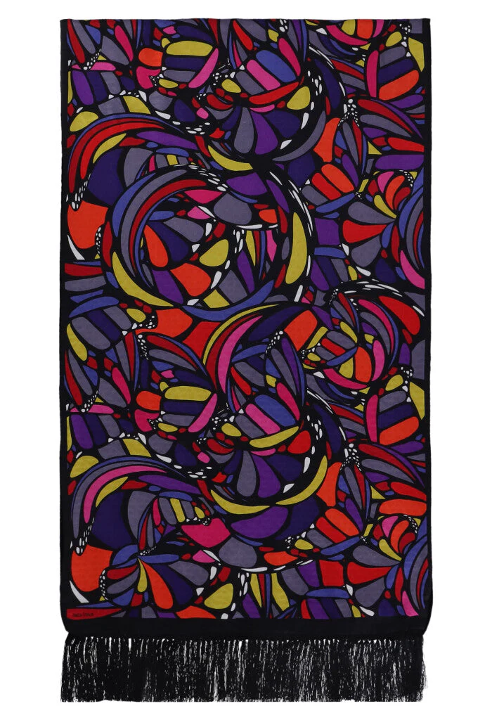 Chalina Con Terciopelo Mariposa Abstracta Jqd