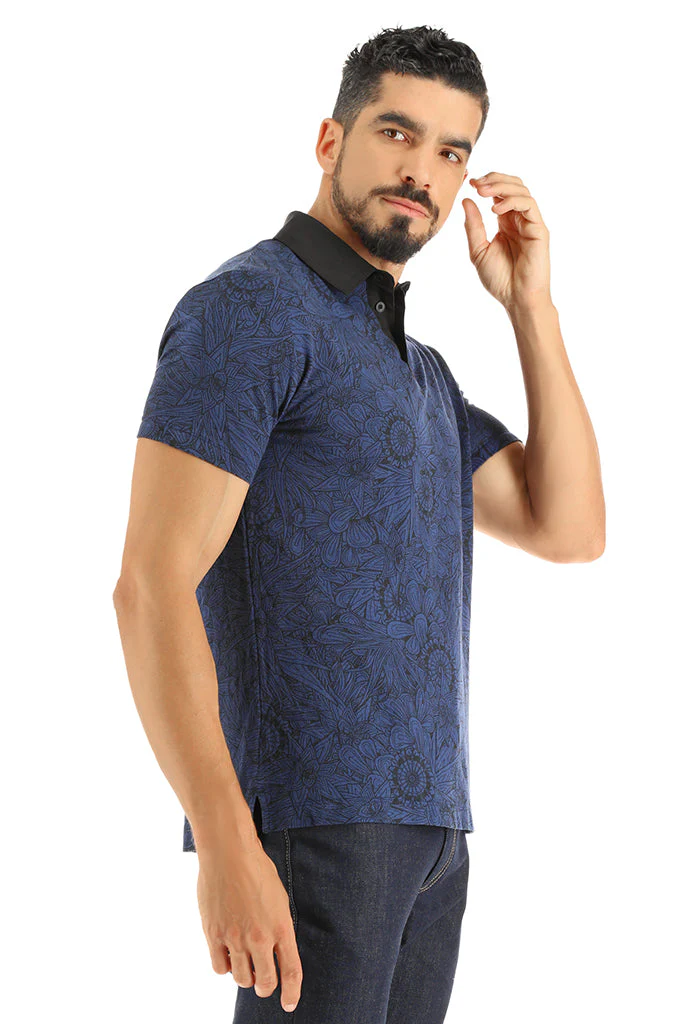 Camisa Polo Kutz Santuario Cactáceas Marino