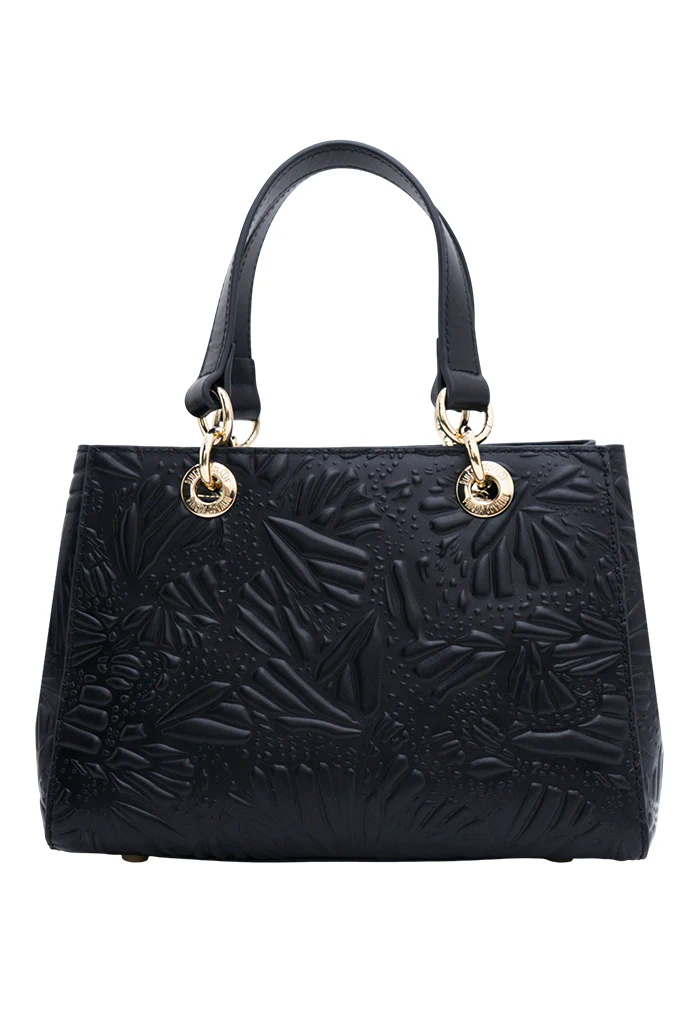 Mini Satchel Kaxan  Piel Grabado Mariposa