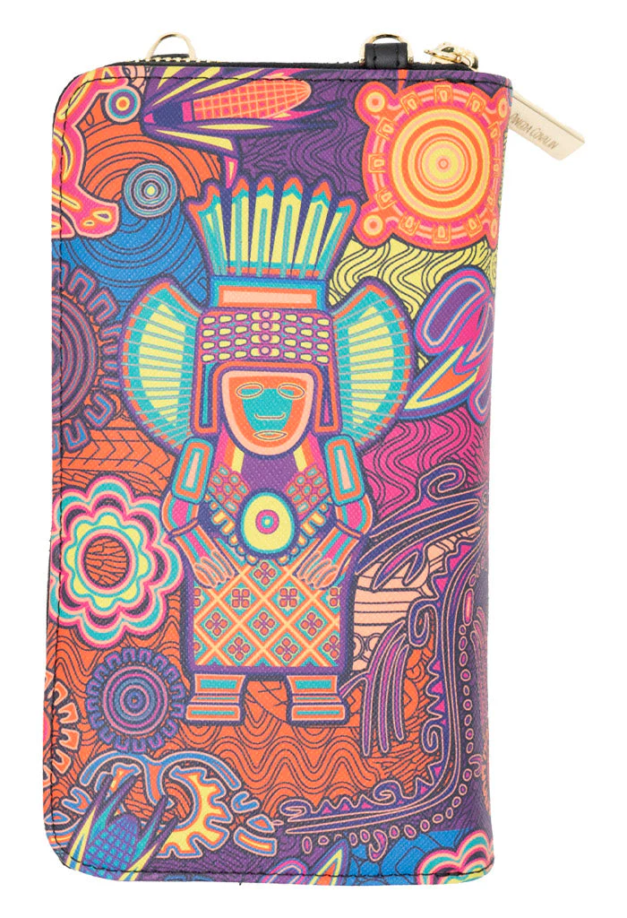 Porta Celular Peek Saffiano Diosas Mexicas