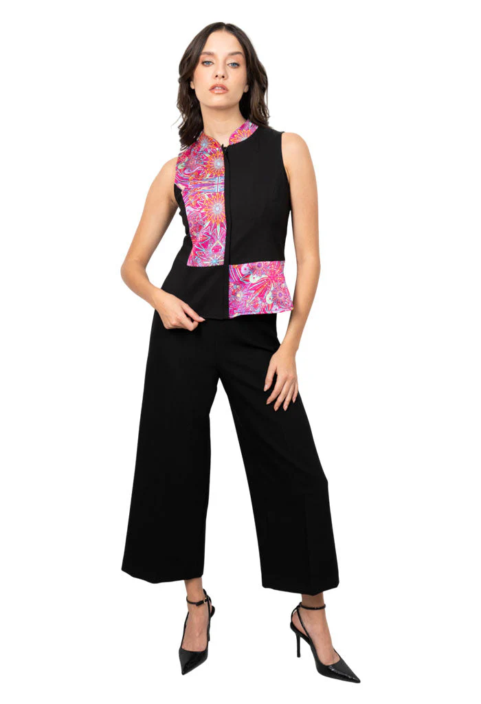 Chaleco Combinado Ajolotes Fucsia Jqd