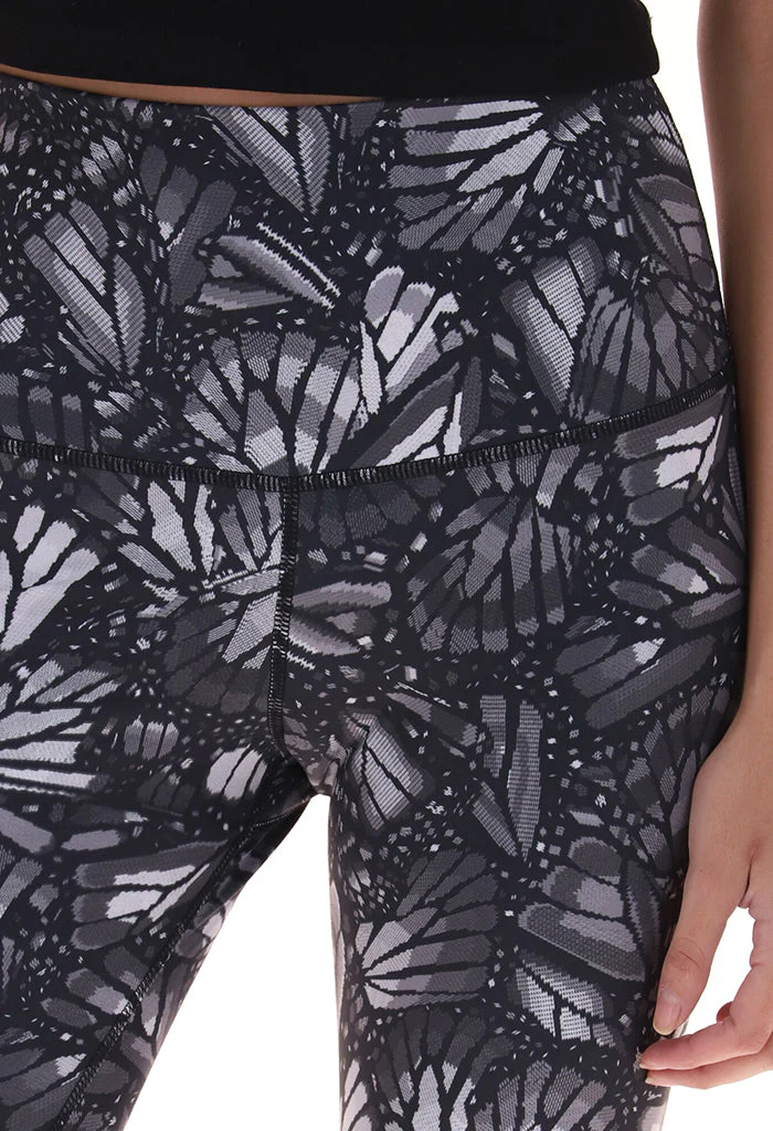 Leggins Metztli Mariposa Bordada Negro