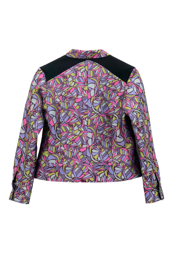 Chamarra Aak Mariposa Abstracta Morado