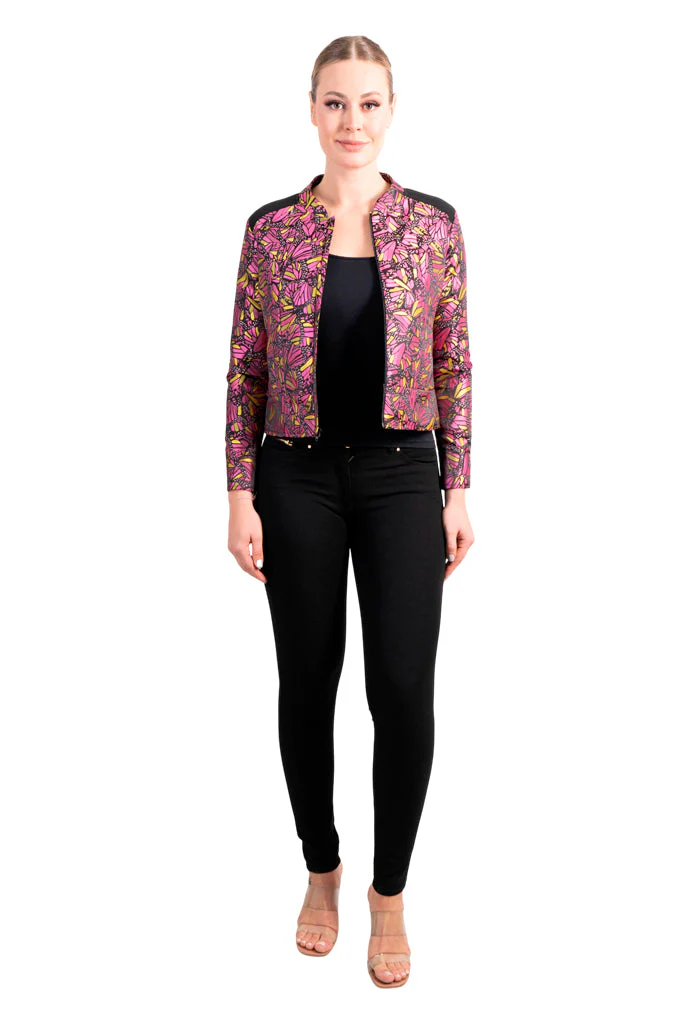 Chamarra Aak Mariposa Vitral Fucsia