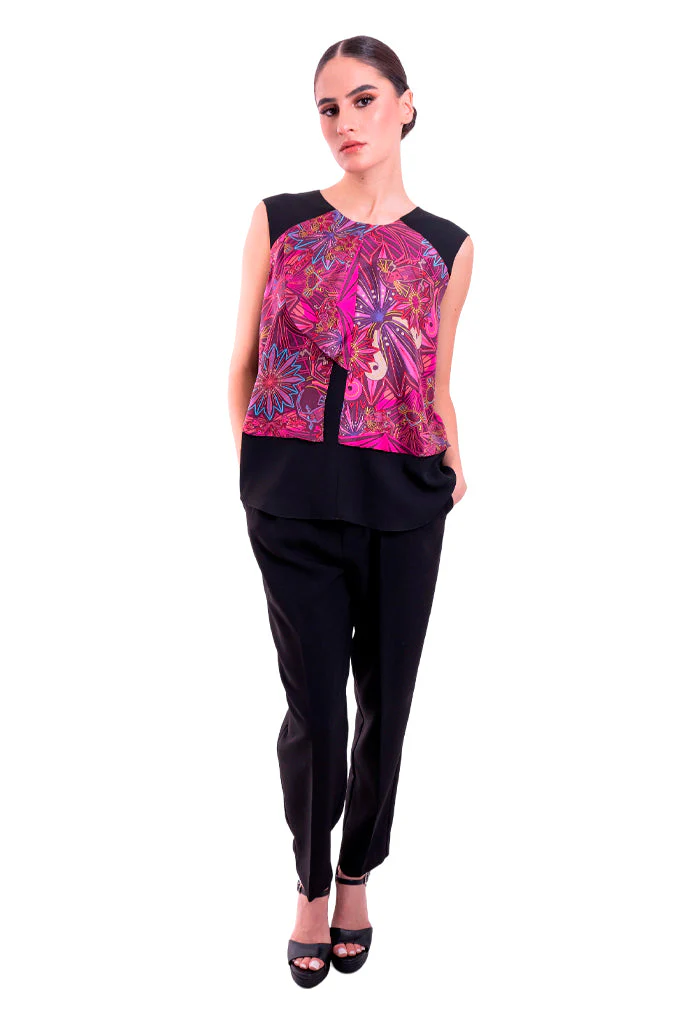 Blusa Pétalos Ajolotes Morado