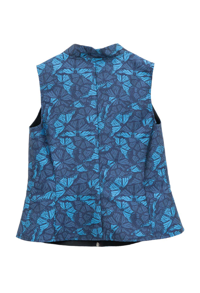 Chaleco Beritsi Mariposa Monarca Marino