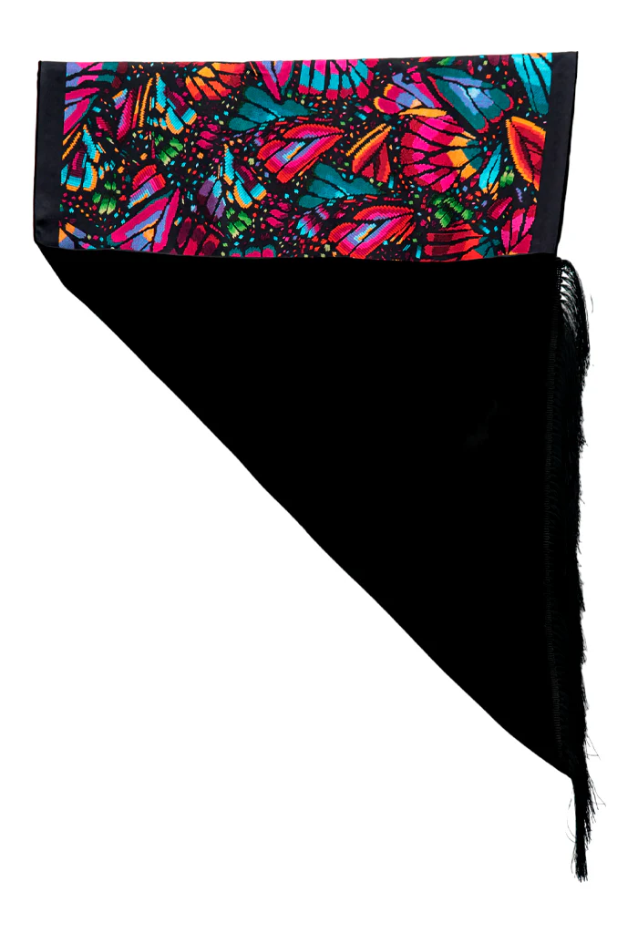 Chalina Con Terciopelo Mariposa Bordada