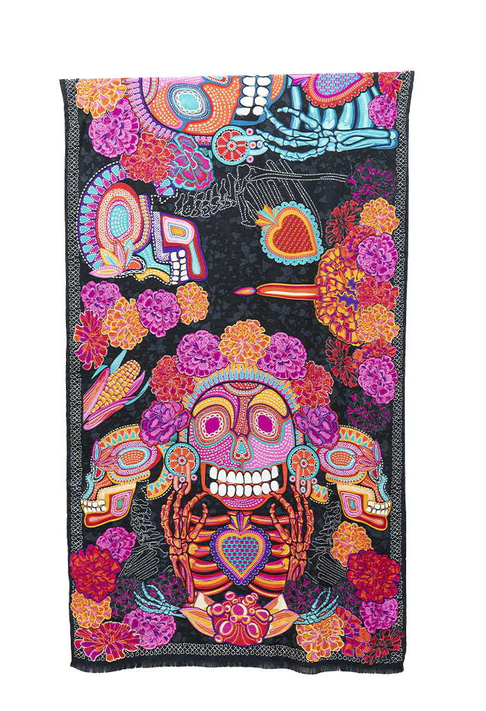 Chalina con Terciopelo Dia de Muertos Catrina