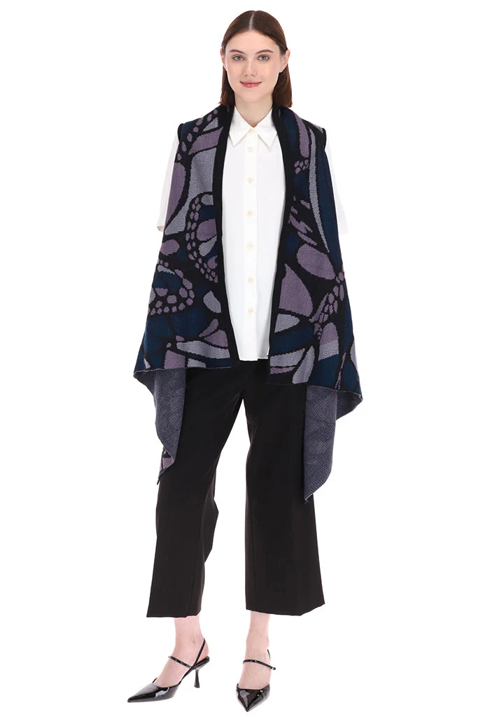 Chaleco Yoali Mariposa Abstracta Morado