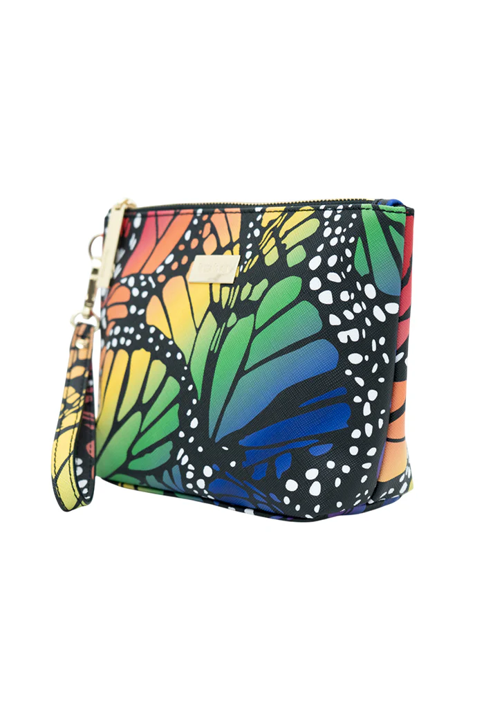 Cosmetiquera Piix Mariposa Macro Arcoíris