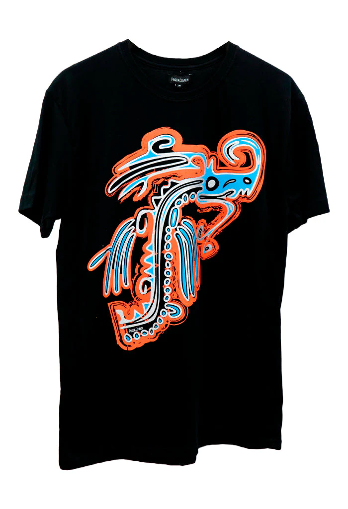 Camiseta Yauali Diosas Mexicas Naranja