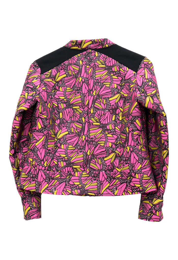 Chamarra Aak Mariposa Vitral Fucsia